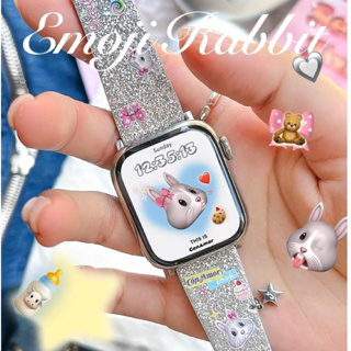 Conamor emoji bunny glitter watch strap สายนาฬิกากลิตเตอร์