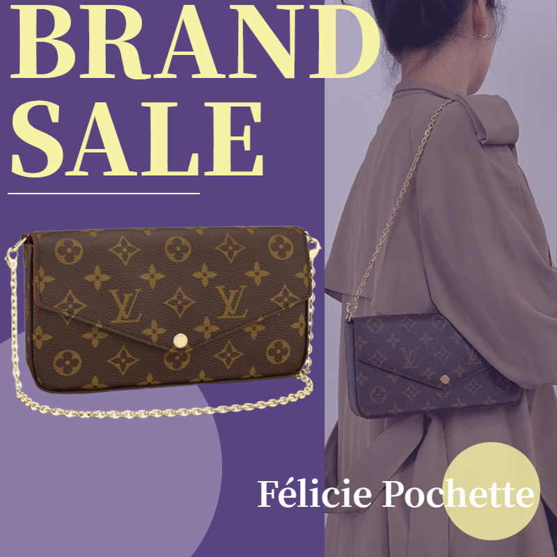 🎀Louis Vuitton Félicie Pochette bag🎁LV Shoulder bag/หลุยส์ วิตตอง กระเป๋าสะพายเดี่ยว