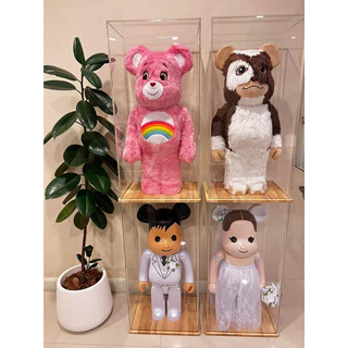 พร้อมส่ง - กล่องอะคริลิค กล่อง BEARBRICK 1000% กล่องครอบ โมเดล ฐานไม้แท้อย่างดี สินค้าแข็งแรงแน่นอน
