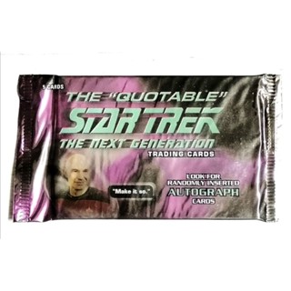 (Sealed Pack) ซองสุ่มการ์ด สตาร์ เทรค ( THE QUOTABLE STAR TREK THE NEXT GENERATION TRADING CARDS )