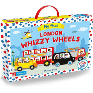 My First London Whizzy Wheels: 4 Vehicle-Shaped Board Books in a Carry Case - Hardcover, Ages:2-5