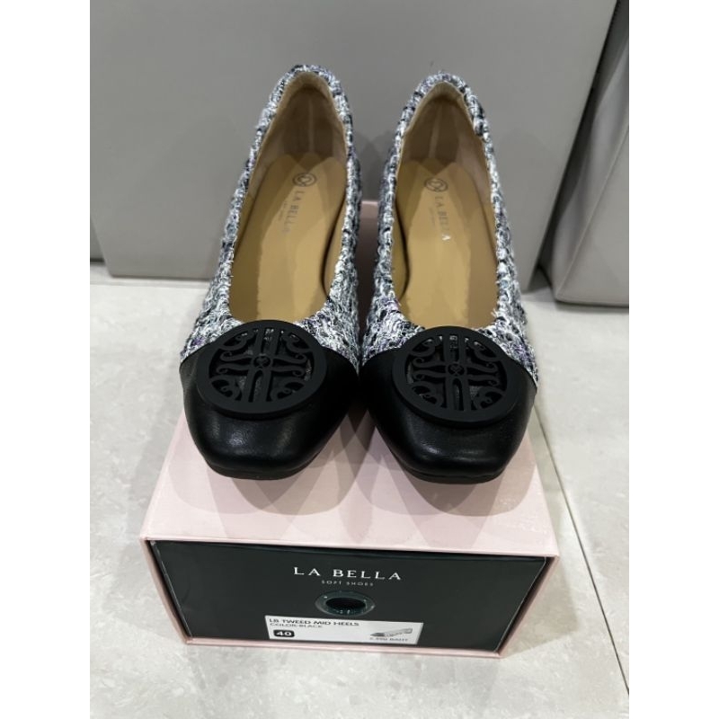 มือสอง La Bella Soft Shoes LB Tweed Mid Heels size 40
