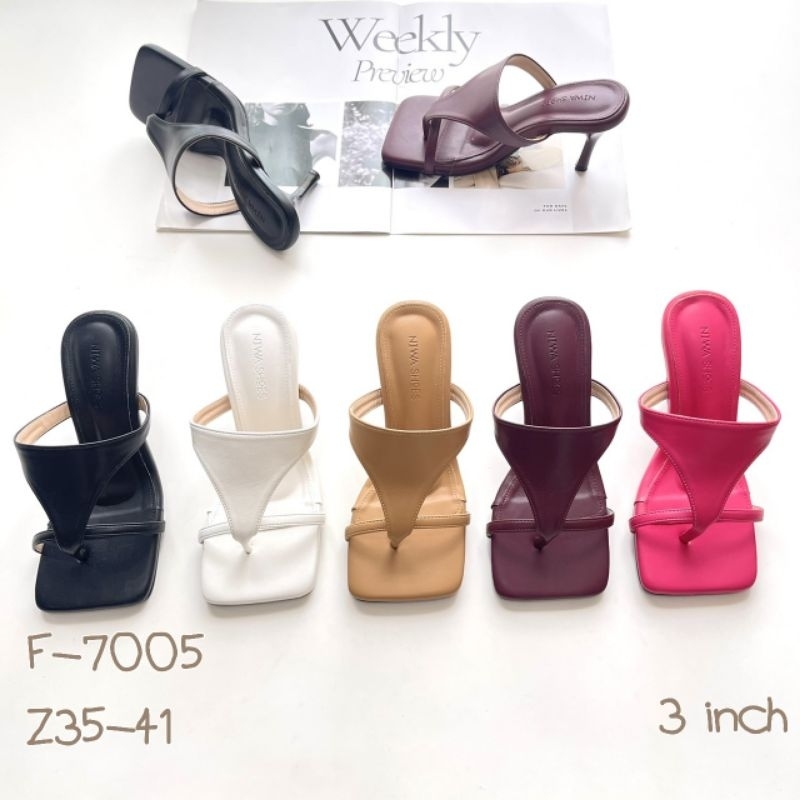NIWA SHOES รองเท้าแฟชั่น 👠รองเท้าส้นสูง maxi F-7005
