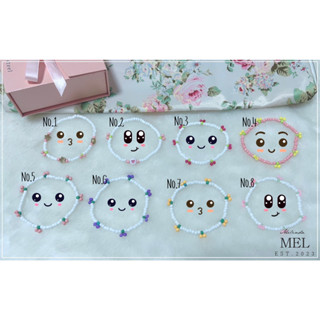 Mel-b005 : สร้อยข้อมือลูกปัดแต่งเชอรี่ Promotion 3 เส้น 50 สีหวาน ใช้เอ็นยางยืดเกรด A แข็งแรง ใส่แล้วน่ารักมากๆค่า