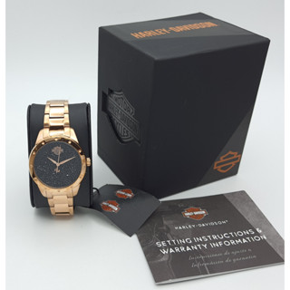 นาฬิกา HARLEY DAVIDSON WOMENS 77L108 BY BULOVA QUARTZ พร้อมกล่อง (ใหม่)