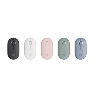 เมาส์ไร้สาย Logitech Bluetooth &amp; Wireless Mouse M350 Pebble Graphite