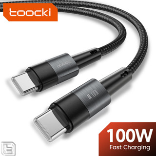 Toocki 100W USB C สายชาร์จเร็ว Type C ถึง Type C ชาร์จเร็ว สายข้อมูล สำหรับ Huawei Samsung