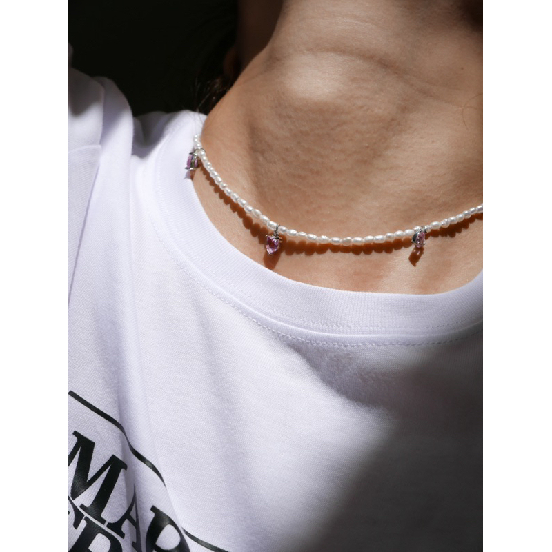 Valleydarley – สร้อยคอ petite triple couer pearl necklace ราคา ถูกที่สุด ดีลบีเคเค แกลเลอรีภาพที่ 3