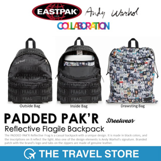 EASTPAK Padded Pak’R Reflective Flagile Laptop Backpack (EK62060V) กระเป๋าเป้ รุ่นฮิต รองรับโน๊ตบุ๊ค 14 นิ้ว