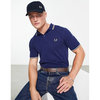 Fred Perry Twintip Polo Shirt in French Navy