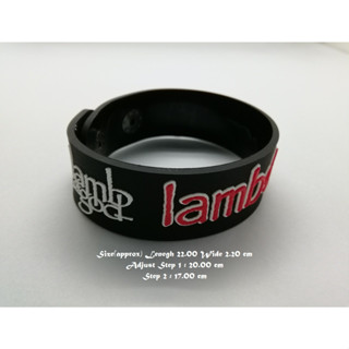 สร้อยข้อมือยาง Lamb Of God กําไลยางซิลิโคน แฟชั่น วงดนตรี กันน้ำ  silicone rubber wristband bracelet