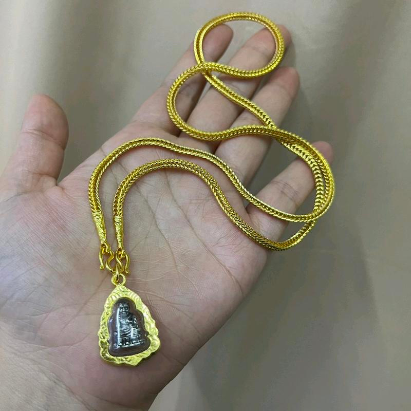 สร้อยคอลายสี่เสา น้ำหนัก 1 บาท (ส286)