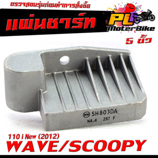 เเผ่นชาร์ตไฟ มอเตอร์ไซค์ รุ่น WAVE 110i New (2012) SCOOPY เเผ่นชาร์ตแบต ตัวควบคุมไฟ เวฟ110i นิว 5ขั้ว งานดีอะไหล์เกรดศูย