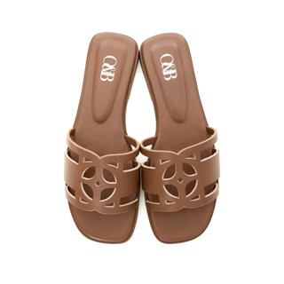 O&amp;B รองเท้าหนังแท้รุ่น OANDB SANDALS in Exclusive Brown