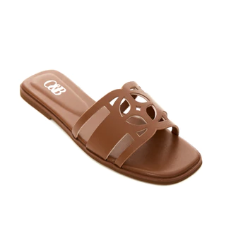 O&B รองเท้าหนังแพะ รุ่น OANDB SANDALS IN EXCLUSIVE BROWN-11148CG00442F_C0BRXX