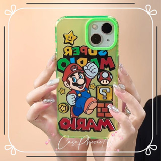 เคสไอโฟน iphone 11 14 Pro Max บุคลิกภาพ ซูเปอร์มาริโอ ขอบเต็ม ป้องกันการตก เคส iphone 12 13 Pro Case for iPhone