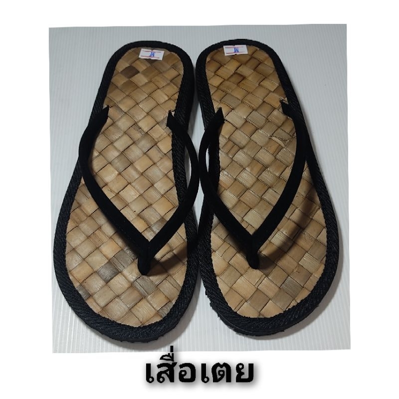 รองเท้าเสื่อกกธรรมชาติคละแบบสายหูหนีบกำมะหยี่ได้กลิ่นอายธรรมชาติแฟชั่นรักษ์โลก - รูปที่ 4