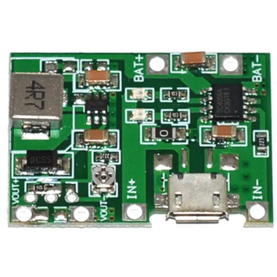 แผงวงจร Lithium Li-ion 18650 3.7V 4.2V 9V 5V 2A Battery Charger Board Adjustable DC-DC Step Up Boost