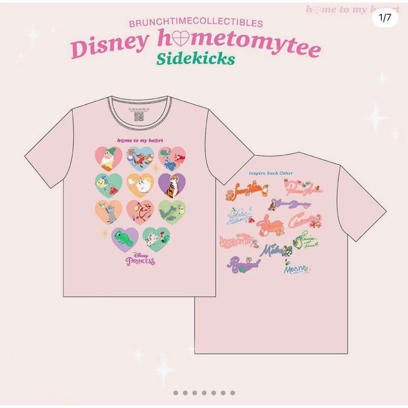 (New in pack พร้อมส่ง) เสื้อ home to my heart Collection Love ( sidekicks)  Disney #Hometomytee