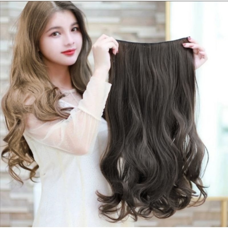 แฮร์พีชผมลอนคลายๆธรรมชาติ 55-60 เซน 200g กิ๊บ 6 ตัวสวยเนียนเป็นธรรมชาติ มี 4 สี