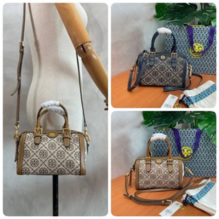 Tory Burch Mini 8" T Monogram Jacquard Bag กระเป๋าทรงหมอน