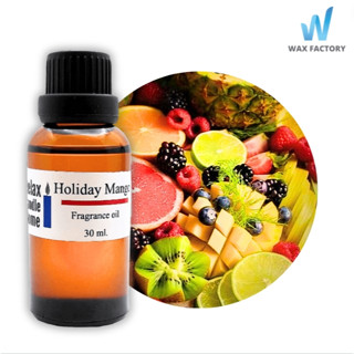 หัวน้ำหอมลิ่น Holiday Mango Fragrance oil เกรดพรีเมียม  สำหรับเทียนเเละเครื่องสำอาง 30ml/100ml ก