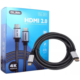 Cable HDMI 4K (V.2.0) M/M (1.8M) GLINK GL201 สายถัก 4K Ultra HD Resolution