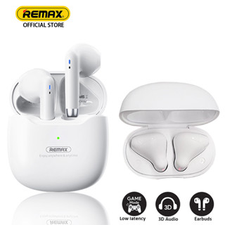 Remax TWS-19 หูฟังบลูทูธ Bluetooth 5.3 หูฟังสเตอริโอในหูแบบครึ่งตัวหูฟังไร้สาย Bluetooth Gaming หูฟังพร้อมกล่องชาร์จ