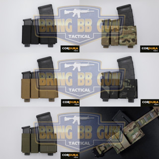 เพ้าแม็กกาซีน 2+1 (แม็กสั่น2ช่อง+แม็กยาว1ช่อง) (9MM. &amp; 5.56 Double Mag Pouch)