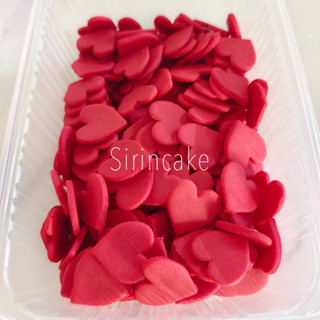 หัวใจแต่งเค้ก 100 ชิ้น กินได้ heart gumpaste icing