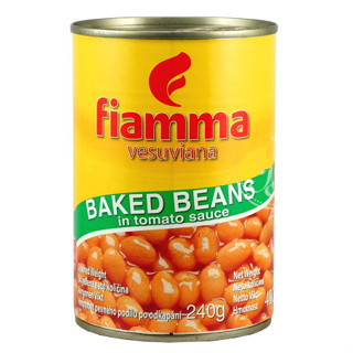 Fiamma Baked Beans in Tomato Sauce 400g. - ถั่วอบในซอสมะเขือเทศ 400 กรัม