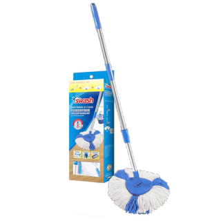 SWASH Easy Wring & Clean Spin Mop Handle Set - สวอช ชุดด้ามถังปั่นและผ้ารีฟิล ไม้ม็อบสวอช ไม้ม็อบถังปั่น ไม้ม๊อบ ม๊อบ