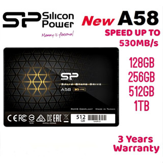 128GB / 256GB / 512GB / 1TB / 2TB SSD (เอสเอสดี) SILICON POWER A58 3D NAND SATA III 2.5" 560/530MB/s - 3Y