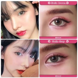 คอนแทคเลนส์ เจ้าสาว รุ่น Stella สีเทา/ตาล Gray/Brown มีค่าสายตา (0.00)-(-10.00)
