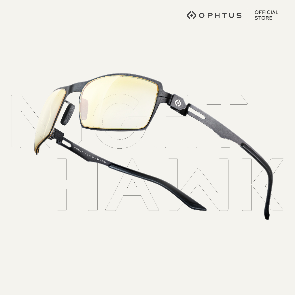 OPHTUS แว่นกรองแสงสำหรับเกมเมอร์ รุ่น Nighthawk เลนส์ RetinaX Amber