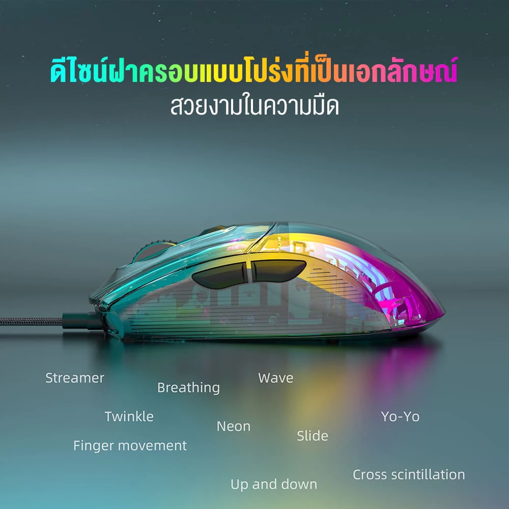 เมาส์ HXSJ X400 Wired Gaming RGB thumbnail 3