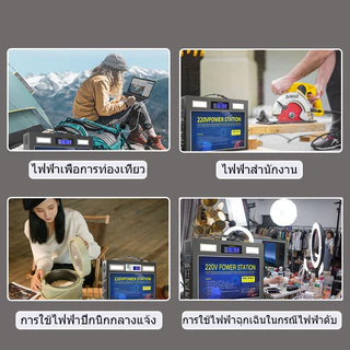 power station camping power box แคมป์ปิ้ง 2000W/700W/400 ไฟสำรองแคมปิ้ง 220V/12V/5 กล่องสำรองไฟ 900000mAh/3600Wh เครื่อง