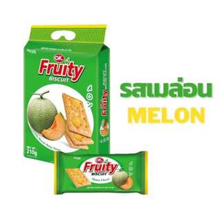 OK (โอเค) Fruity Biscuit บิ๊กวัน โอเค ฟรุ๊ตตี้ บิสกิด 210g. บรรจุ 8 ซอง รสเมลอน