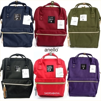 anello แท้ 100% Canvas Backpack กระเป๋าเป้สะพายหลัง รุ่น Original Canvas (แถมตุ๊กตา)