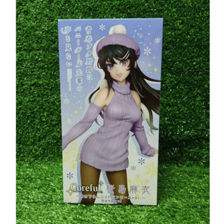 [ของแท้] Seishun Buta Yarou (Aobuta) - Sakurajima Mai - Coreful Figure - Knit One-Piece ver., Renewal (Taito) ชุดม่วง