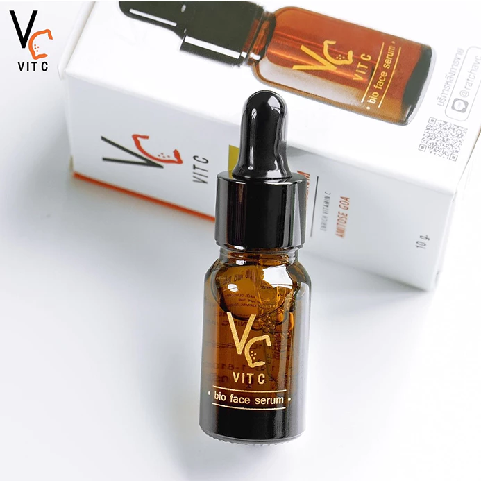 วิตซี น้องฉัต Vc Vit c น้องฉัตร Bio Face Serum 10ML เซรั่มน้ำฉัตร วิตซีน้องฉัตร เซรั่มบํารุงผิวหน้า เซรั่มวิตามินซี thumbnail 10