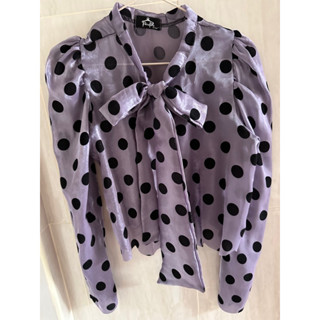 เสื้อชีฟองแขนยาว polka dot (แค่ซักยังไม่เคยใส่)