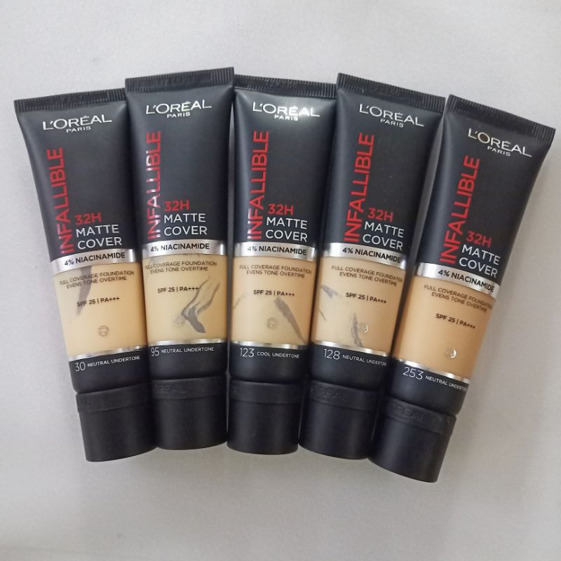 ครีมรองพื้น L'Oreal ลอรีอัล ปารีส อินฟอลลิเบิล ติดทนนาน LOreal Paris Infallible 32H Matte Cover Foun