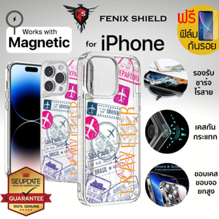 (แถมฟิล์ม) เคส FenixShield Crystal Hybrid [ TRAVELER ] with Magnetic สำหรับ iPhone 15 / 14 / 13 / 12 / Plus / Pro / Pro Max / mini