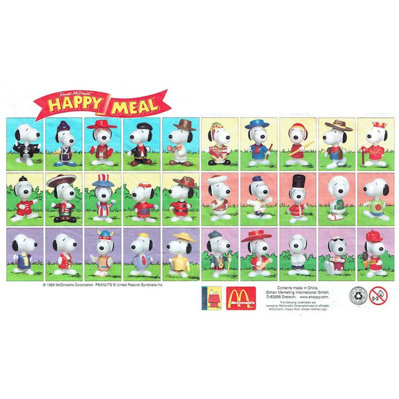 Snoopy World Tour 1 ของสะสม McDonald’s