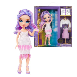 MGA(เอ็มจีเอ) Rainbow High Fantastic Fashion Project Rainbow doll - Violet willow (Purple) RBH587385