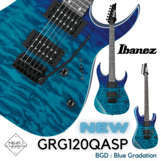 New กีตาร์ไฟฟ้า Ibanez รุ่น GRG120QASP - BGD Blue Gradation