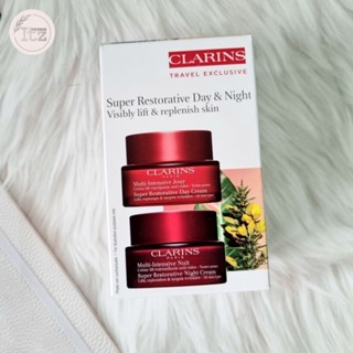 CLARINS TRAVEL EXCLUSIVE Super Restorative Day &amp; Night Visible lift &amp; replenish skin 50ml+50ml จาก King Power