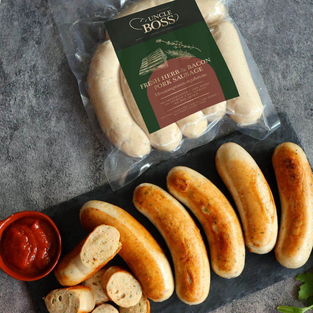 Uncle Boss_Fresh herb and bacon sausage (Keto)