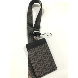 KY B สายคล้องบัตร ที่ใส่บัตร พร้อมสายคล้องคอ ลาย BLACK งานดี สวยงาม สำหรับ บัตร 6x8 cm 8118 SHOP